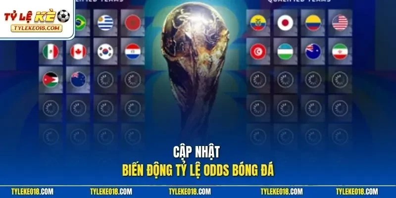 Cập nhật biến động tỷ lệ odds bóng đá